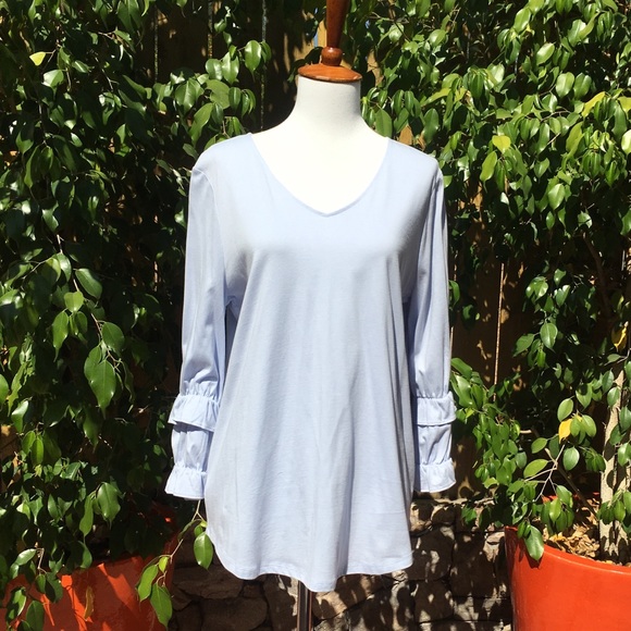Ann Taylor Tops - Ann Taylor Ruffle Long Sleeves Top Size M